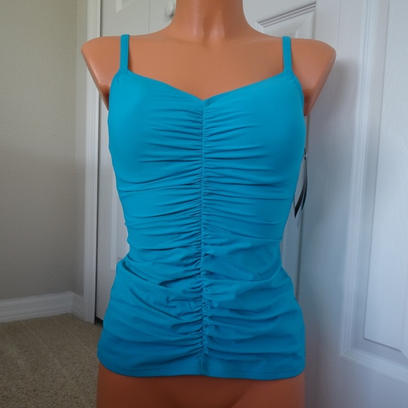 Gottex Other - GOTTEX Peacock Tankini Top Swimsuit New Size 32D